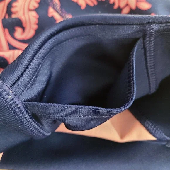 Stylish Pink and Blue Patterned Women's Leggings - Picture 8 of 10